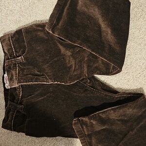 VTG Brown Velvet Baby Gap 2 Pants Boy Or Girl